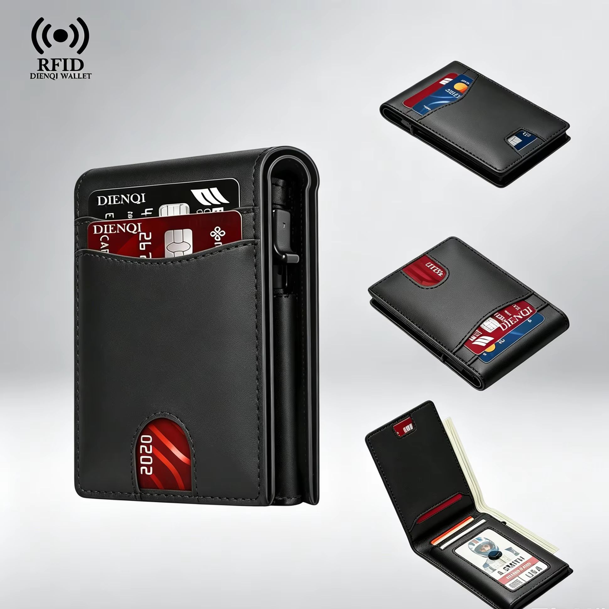 Card Top Loader - Элегантный мужской кошелек-портмоне для кредитных карт
